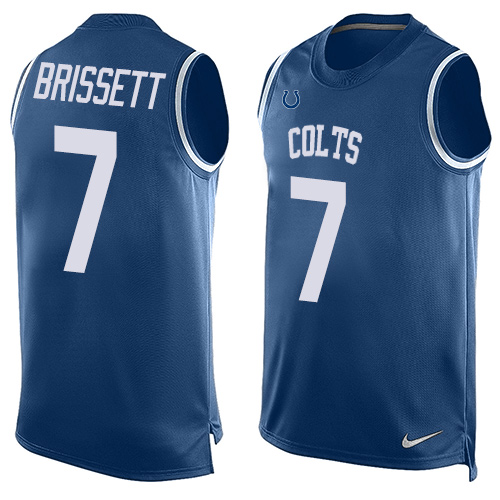 Nike Colts #7 Jacoby Brissett Royal Blue Team Color Men's Stitched NFL Limited Tank Top Jersey